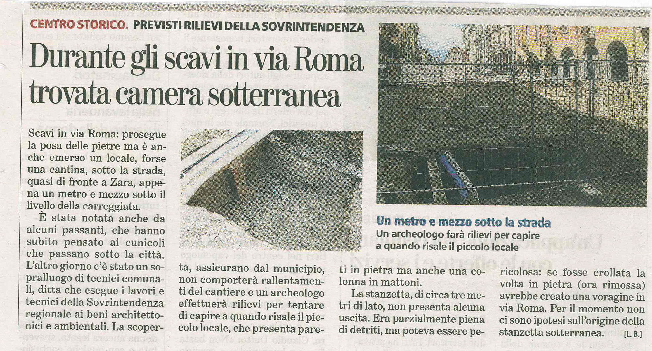 pubblicazioni la stampa via roma scavi cs costruzioni